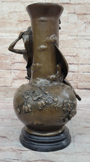 Sexy Semi Woman Vase Centerpiece Bronze Sculpture