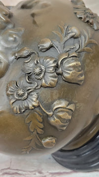 Sexy Semi Woman Vase Centerpiece Bronze Sculpture