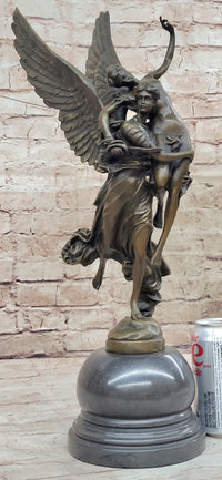 Gloria Victis Bronze Sculpture of Angel Carrying Man Away