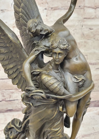 Gloria Victis Bronze Sculpture of Angel Carrying Man Away