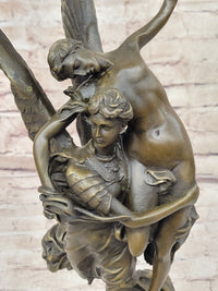 Gloria Victis Bronze Sculpture of Angel Carrying Man Away