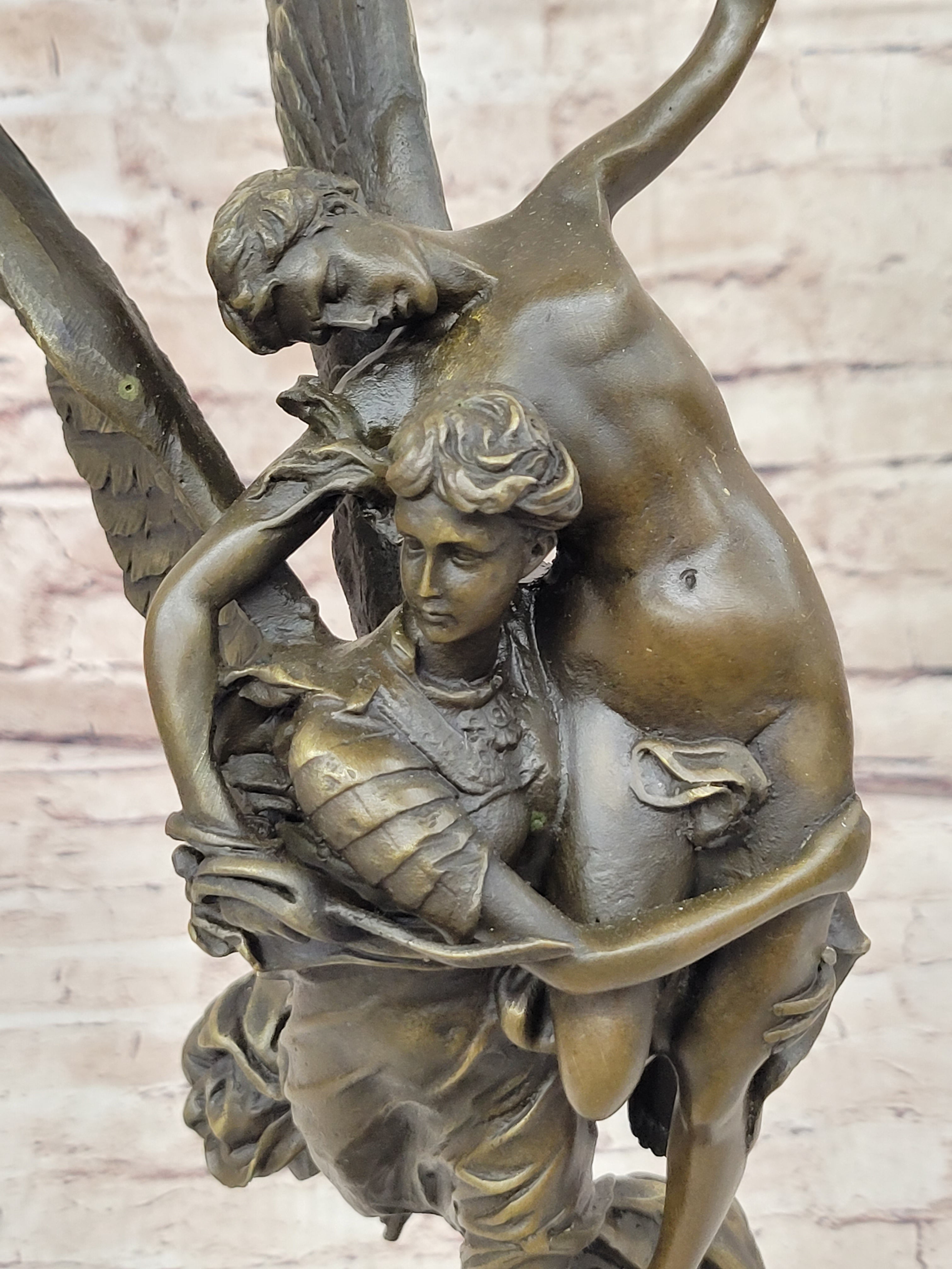 Gloria Victis Bronze Sculpture of Angel Carrying Man Away