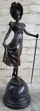 Little Bo Peep Bronze Sculpture Female Figure 17" x 7"