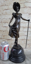 Little Bo Peep Bronze Sculpture Female Figure 17" x 7"