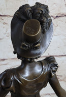 Little Bo Peep Bronze Sculpture Female Figure 17" x 7"