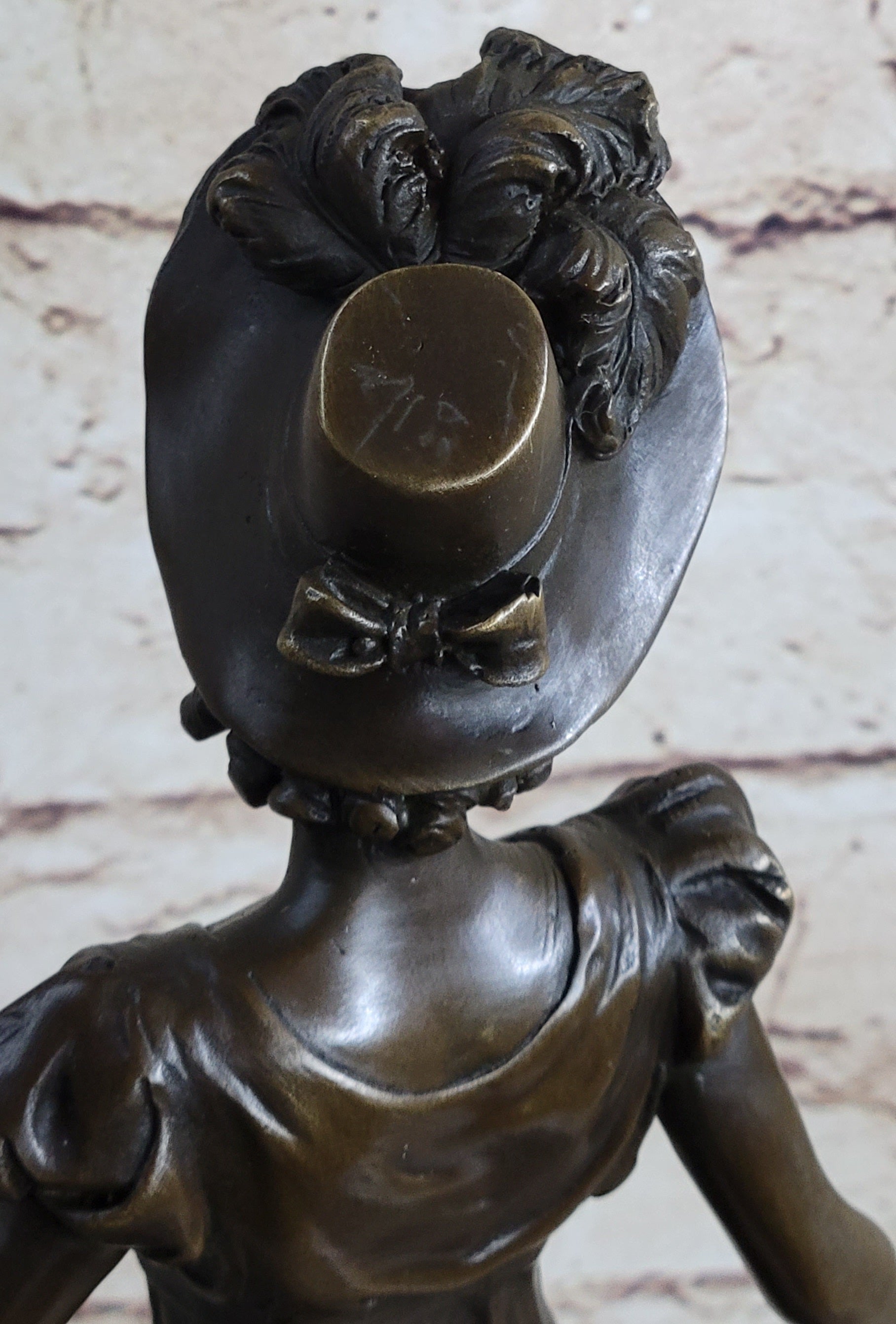 Little Bo Peep Bronze Sculpture Female Figure 17" x 7"