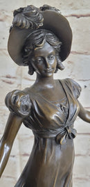 Little Bo Peep Bronze Sculpture Female Figure 17" x 7"