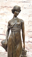Greek Bronze Marble Art Goddess Wisdom Athena Sculpture