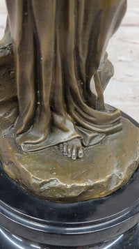 Greek Bronze Marble Art Goddess Wisdom Athena Sculpture