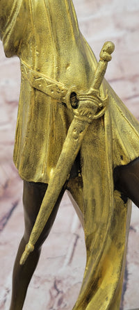 Diana the Huntress Gold Patina in Lost Wax Bronze Signed Le Faguays