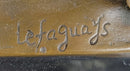 Diana the Huntress Gold Patina in Lost Wax Bronze Signed Le Faguays