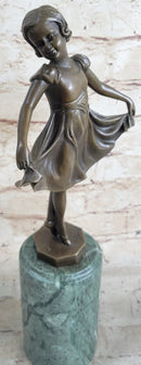 Signed Preiss Bronze Little Ballerina Girl Dancer Sculpture
