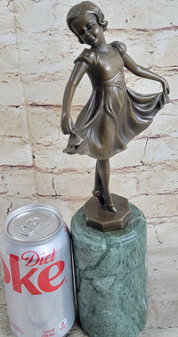 Signed Preiss Bronze Little Ballerina Girl Dancer Sculpture