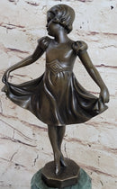 Signed Preiss Bronze Little Ballerina Girl Dancer Sculpture