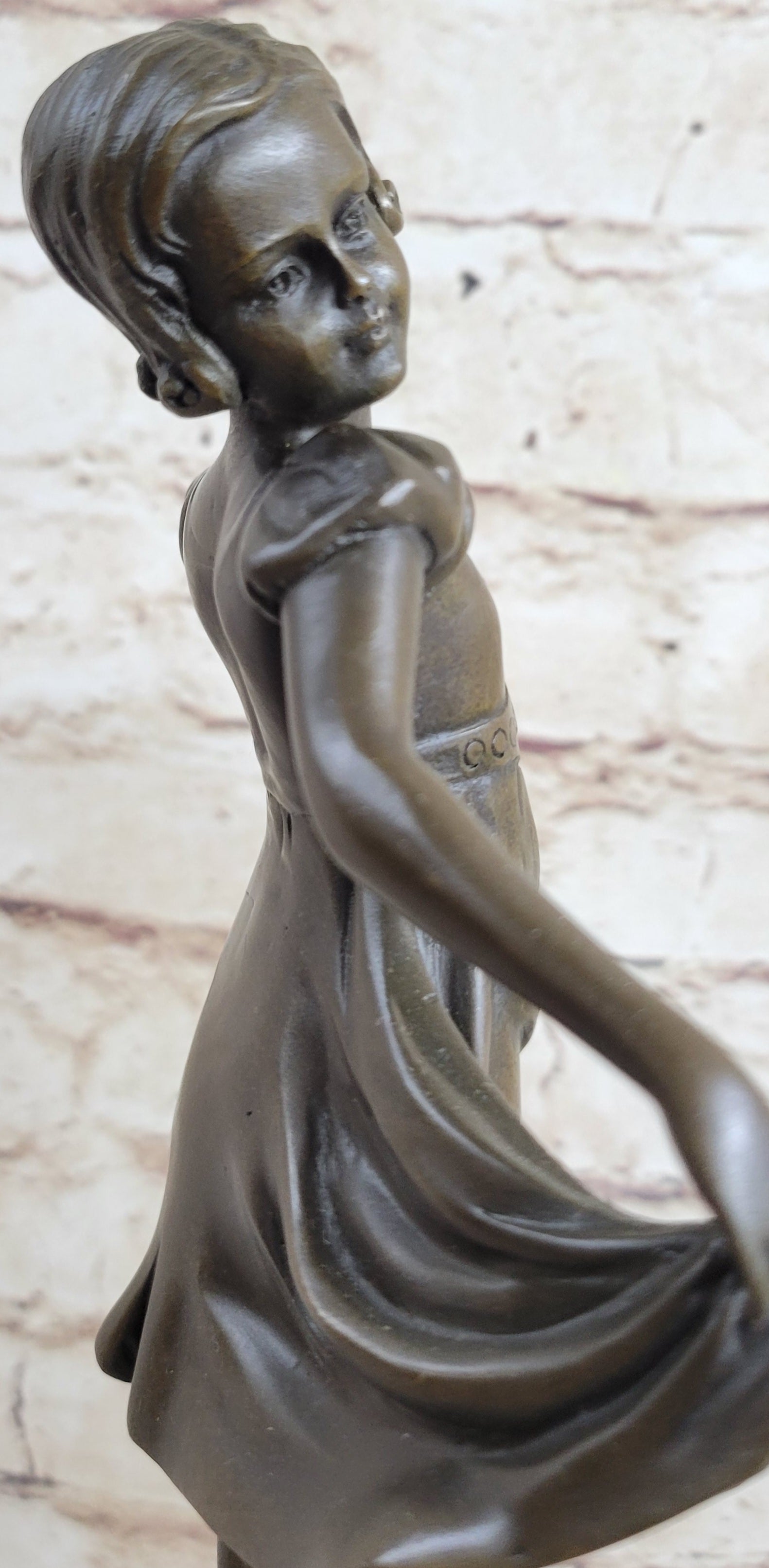 Signed Preiss Bronze Little Ballerina Girl Dancer Sculpture