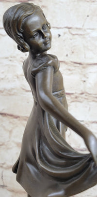 Signed Preiss Bronze Little Ballerina Girl Dancer Sculpture