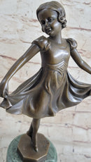 Signed Preiss Bronze Little Ballerina Girl Dancer Sculpture