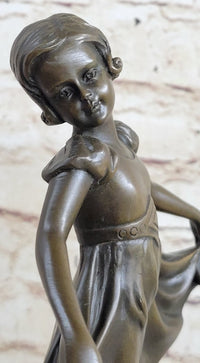 Signed Preiss Bronze Little Ballerina Girl Dancer Sculpture