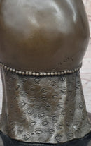 Demure Modest Religious Woman Bronze Sculpture on Marble Base