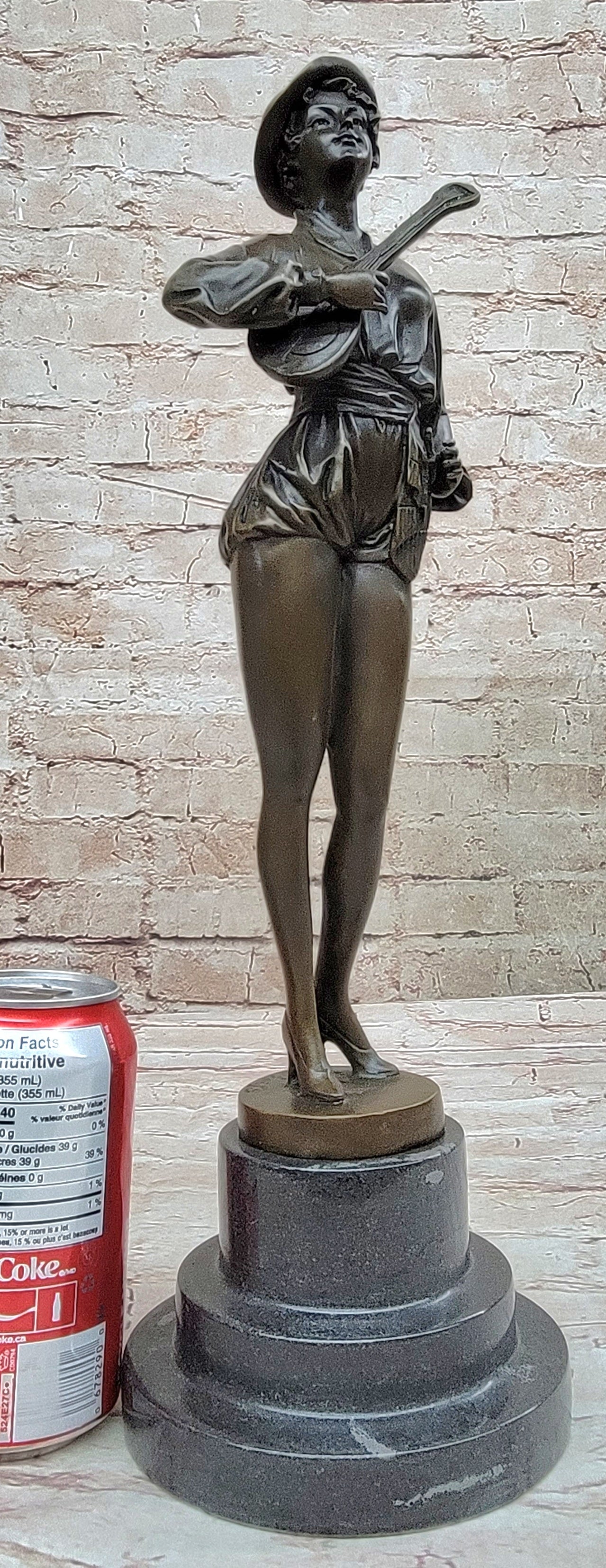 Signed Preiss Art Bronze Sculpture Guitar Player Music