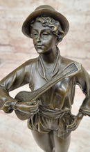 Signed Preiss Art Bronze Sculpture Guitar Player Music