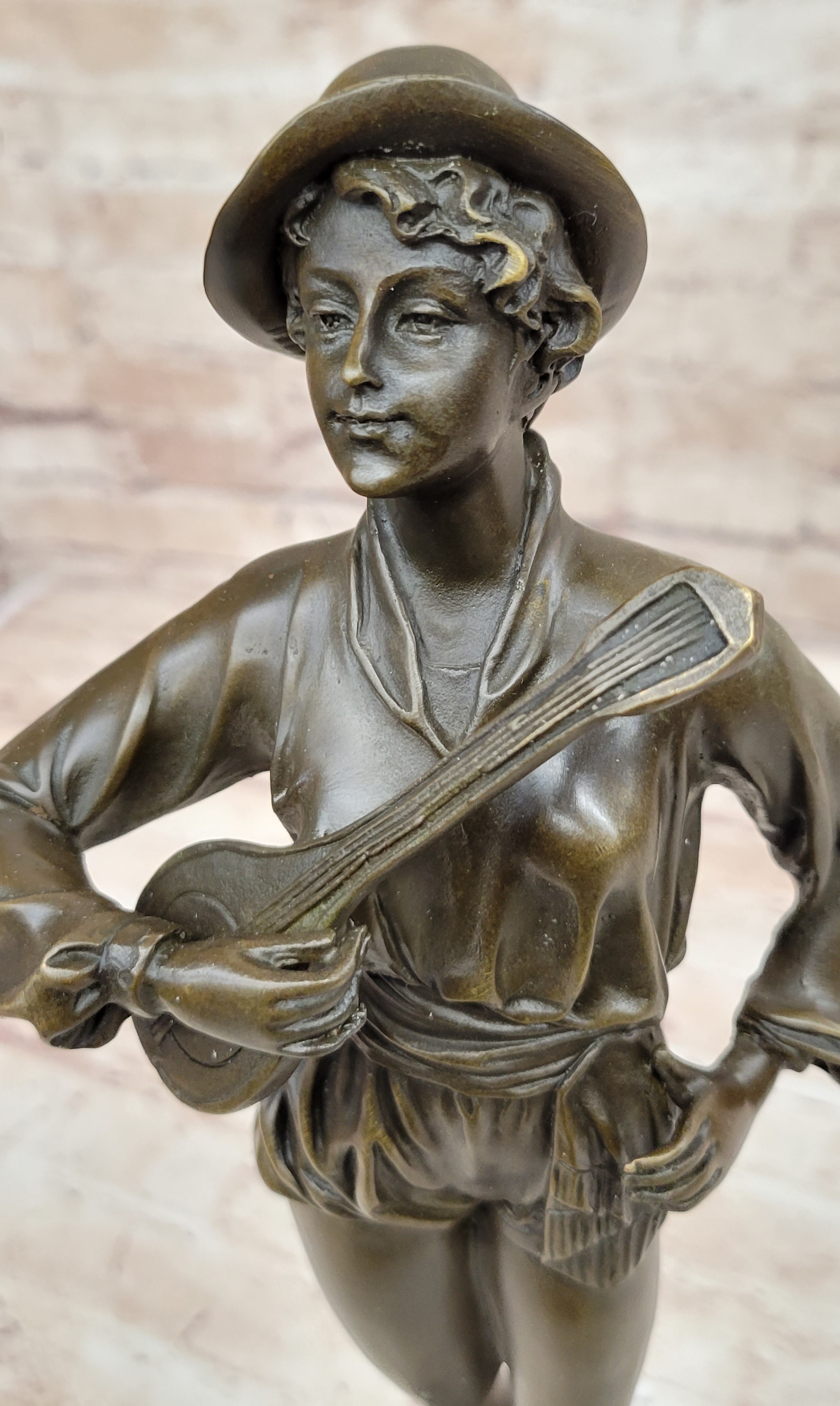 Signed Preiss Art Bronze Sculpture Guitar Player Music