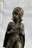 Bronze Marble Pretty Girl Bookend Art Deco