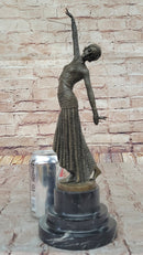 Dimitri Chiparus Art Deco Dancer Girl - Bronze on Marble