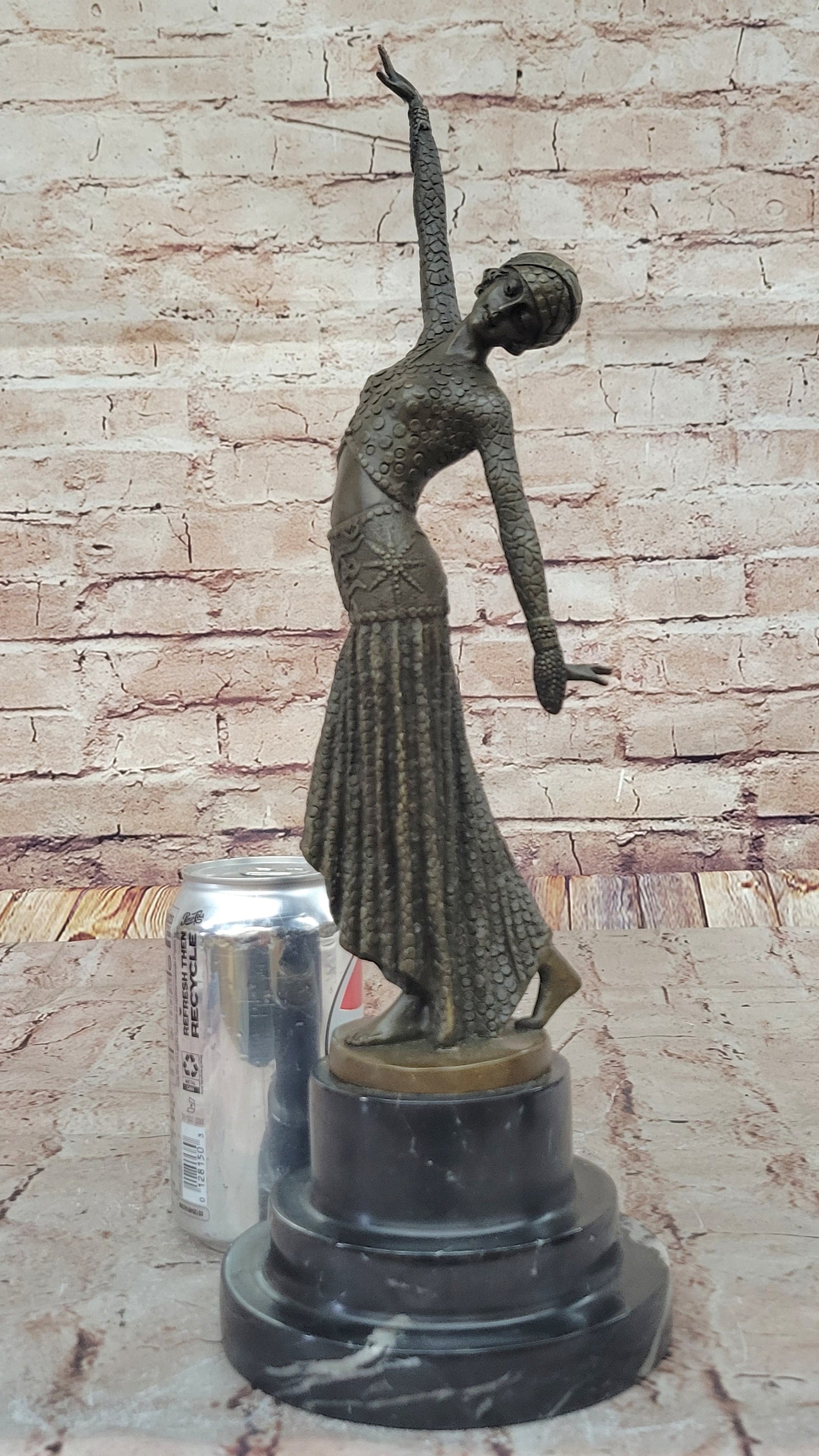Dimitri Chiparus Art Deco Dancer Girl - Bronze on Marble
