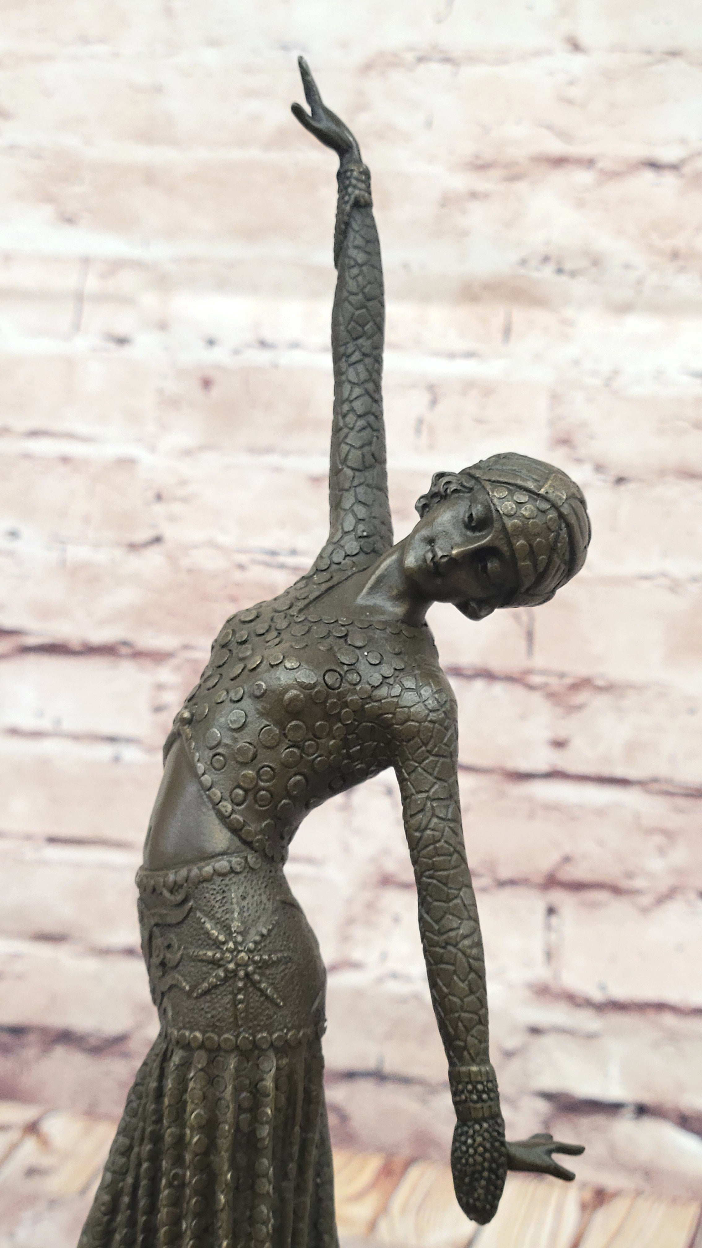 Dimitri Chiparus Art Deco Dancer Girl - Bronze on Marble