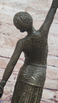 Dimitri Chiparus Art Deco Dancer Girl - Bronze on Marble