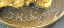 Chiparus Bronze Dancer Sculpture - Art Deco with Golden Gown