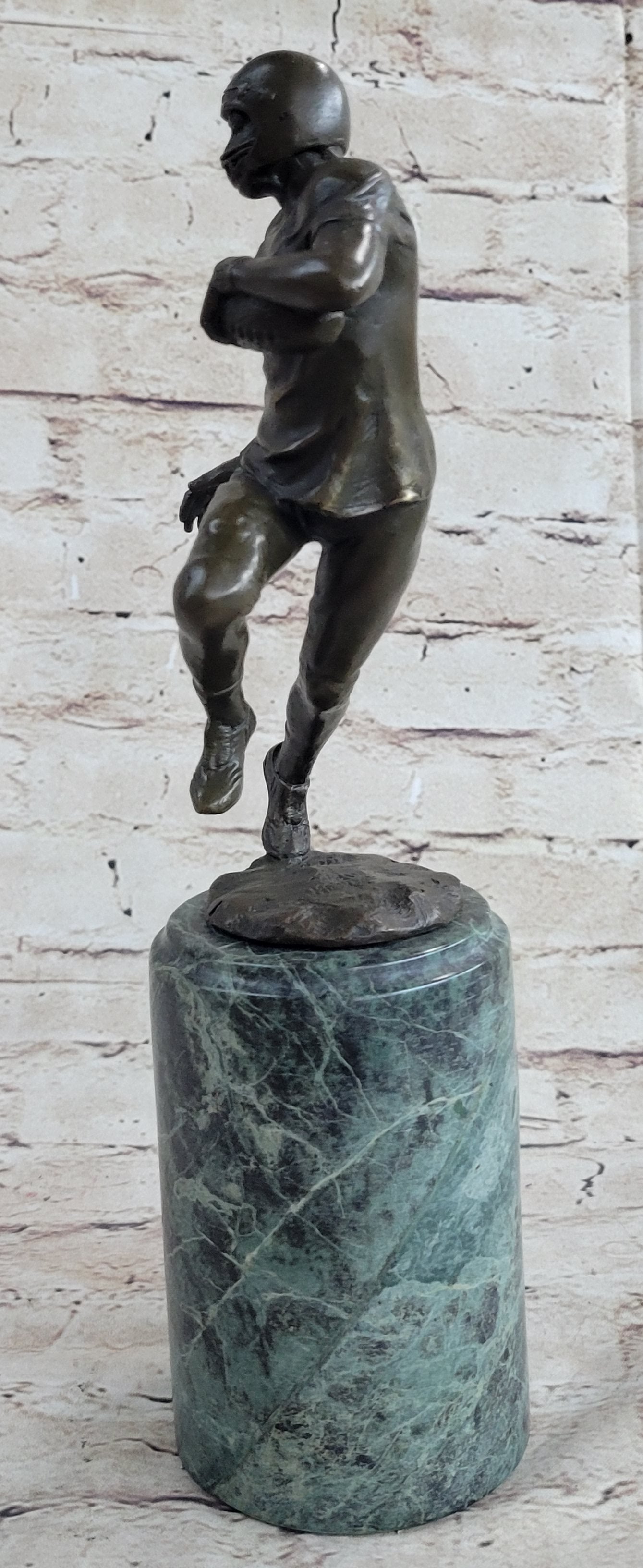 Football Player NFL Bronze Trophy Sculpture 12" x 4"