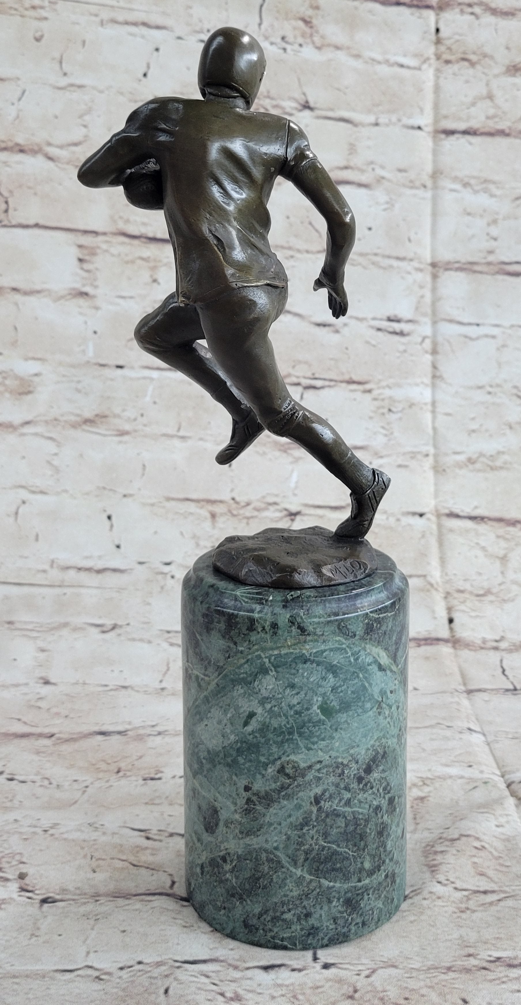 Football Player NFL Bronze Trophy Sculpture 12" x 4"