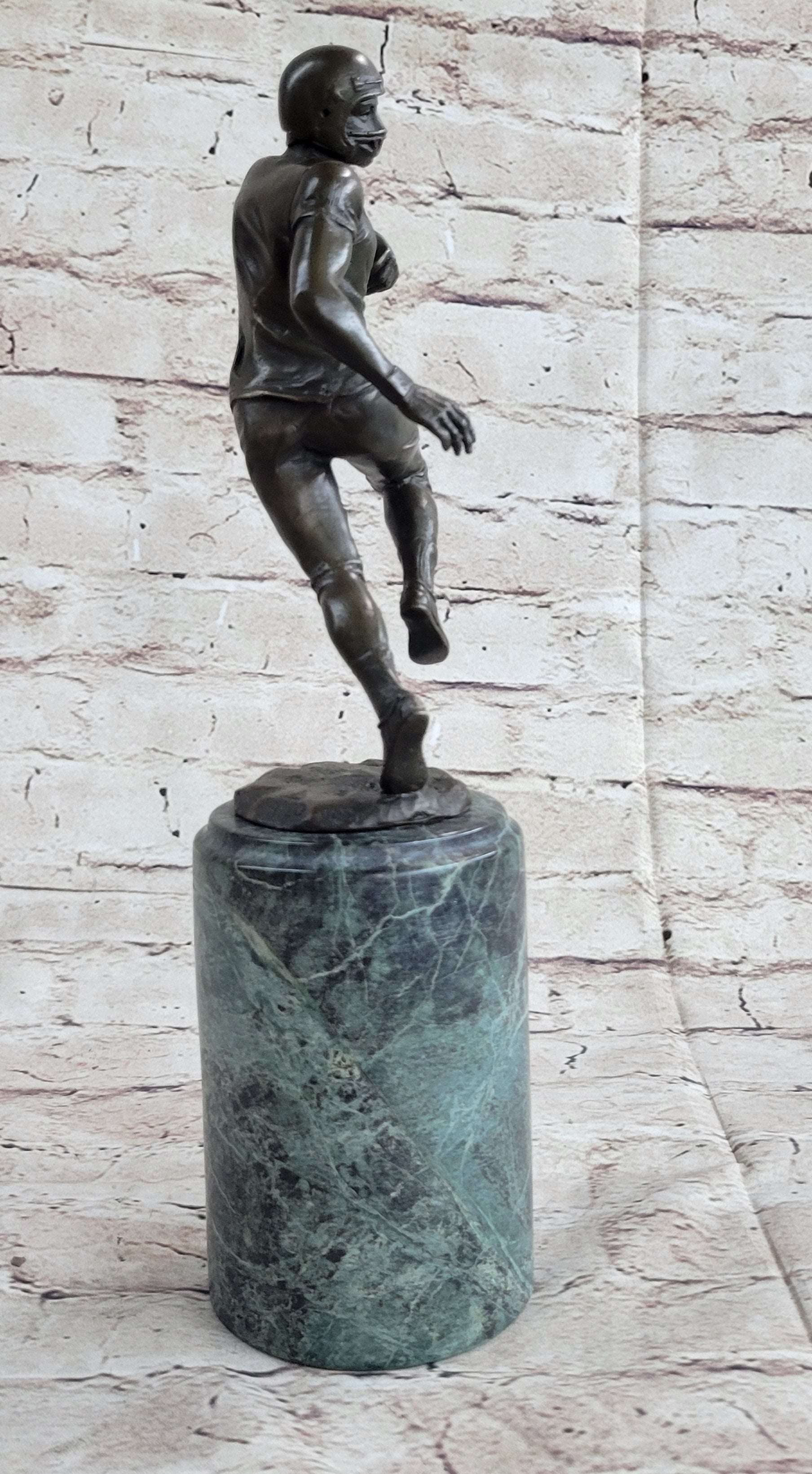 Football Player NFL Bronze Trophy Sculpture 12" x 4"