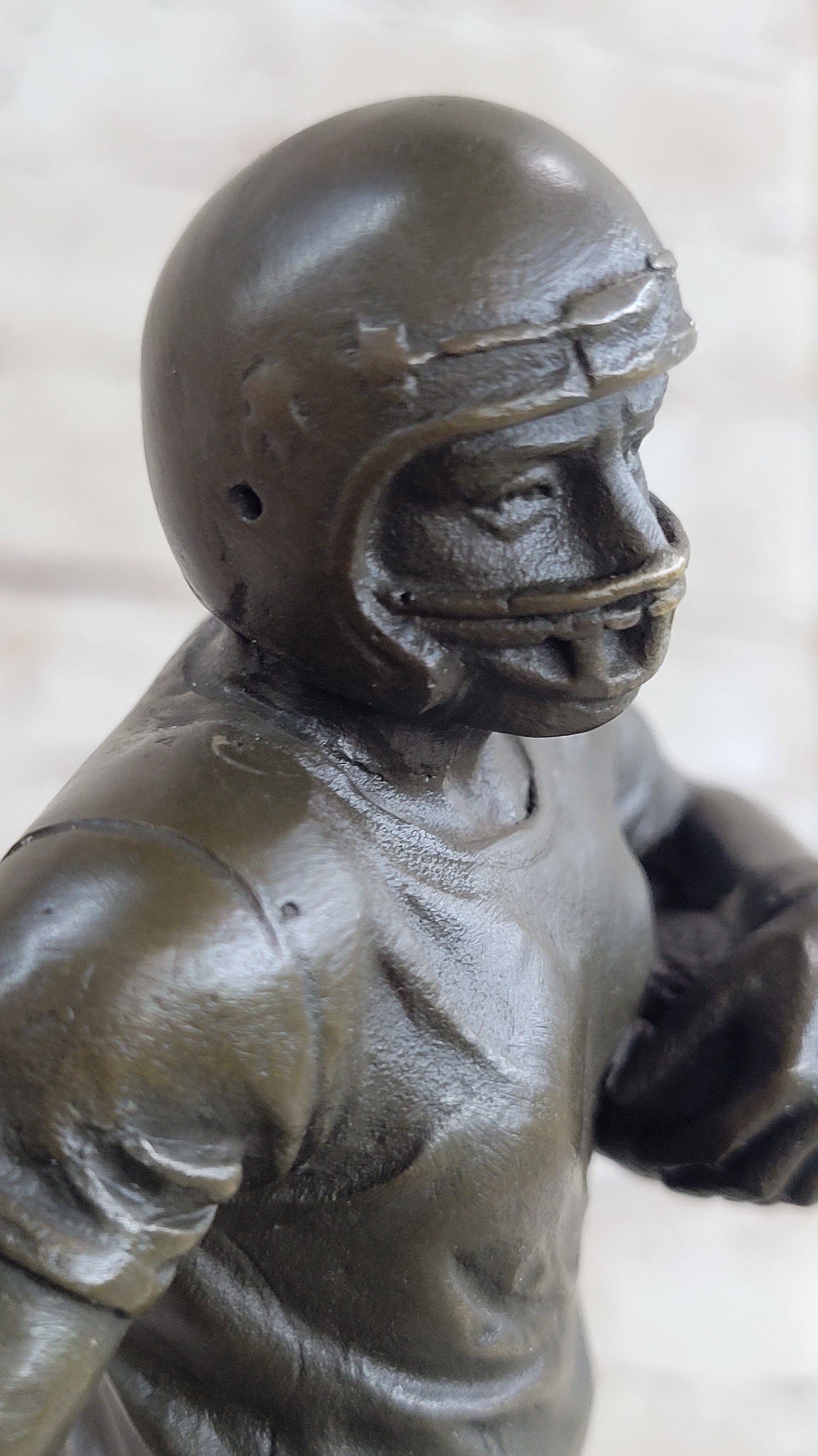 Football Player NFL Bronze Trophy Sculpture 12" x 4"