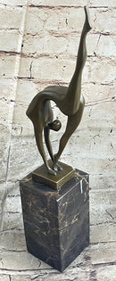 Mid Century Abstract Bronze Ballerina Sculpture Signed Milo