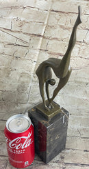 Mid Century Abstract Bronze Ballerina Sculpture Signed Milo
