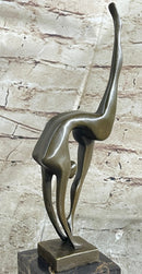 Mid Century Abstract Bronze Ballerina Sculpture Signed Milo