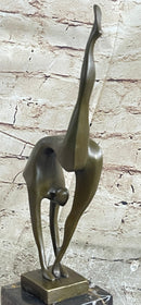 Mid Century Abstract Bronze Ballerina Sculpture Signed Milo