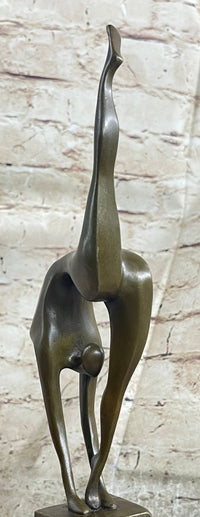 Mid Century Abstract Bronze Ballerina Sculpture Signed Milo