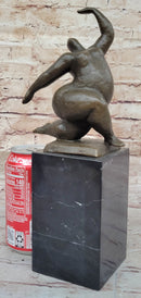 Abstract Bronze Sculpture by Milo – Dancing Form on Marble Base