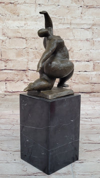 Abstract Bronze Sculpture by Milo – Dancing Form on Marble Base