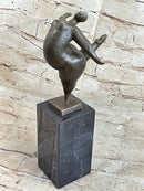 Hot Cast Bronze Fertility Dancer Nude Female Figure Curvy Body Sculpture Statue