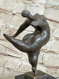 Hot Cast Bronze Fertility Dancer Nude Female Figure Curvy Body Sculpture Statue