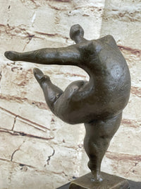 Hot Cast Bronze Fertility Dancer Nude Female Figure Curvy Body Sculpture Statue