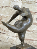 Hot Cast Bronze Fertility Dancer Nude Female Figure Curvy Body Sculpture Statue