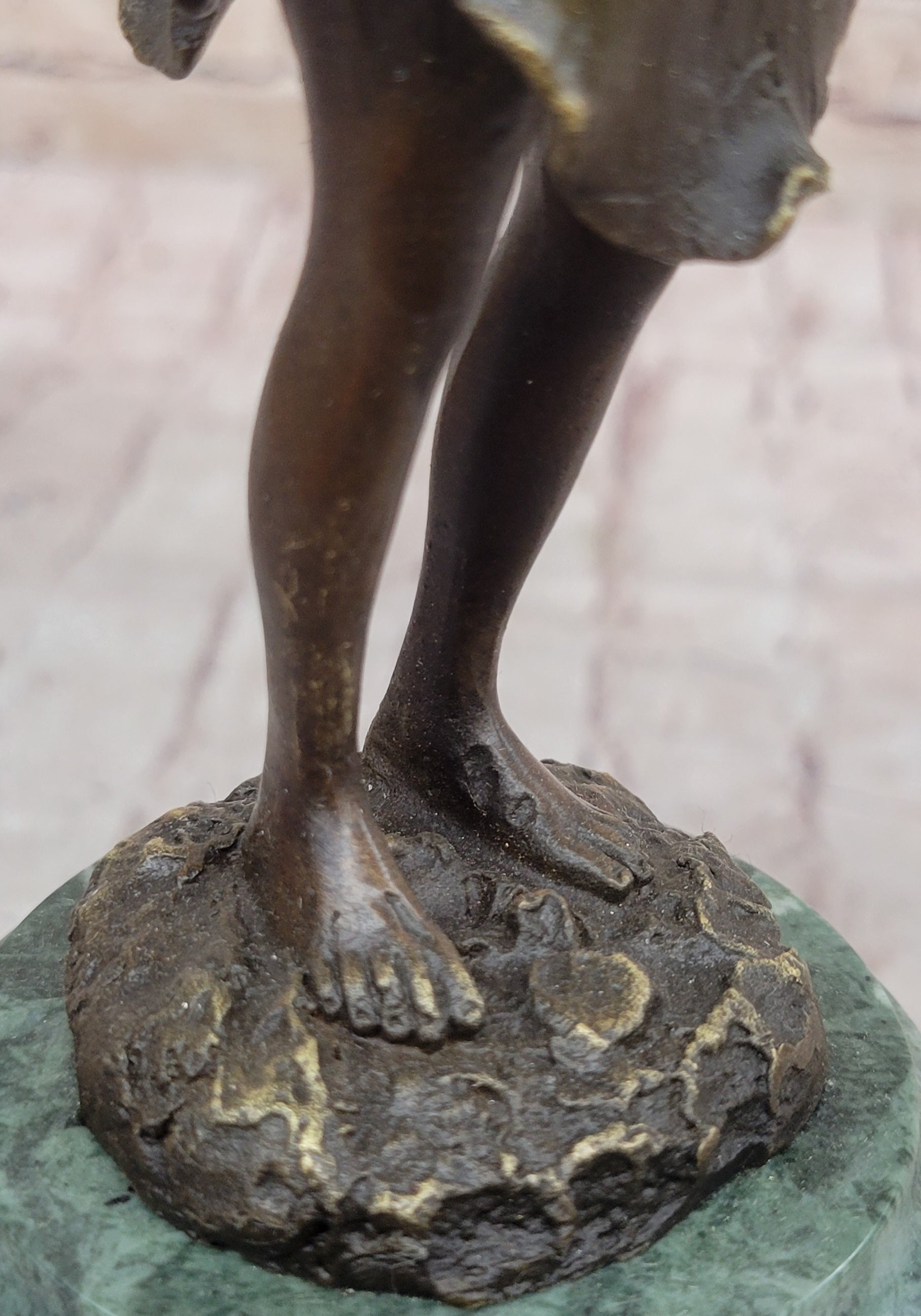 Young Child Girl Angel Fairy Winged Bronze Sculpture