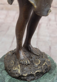 Young Child Girl Angel Fairy Winged Bronze Sculpture