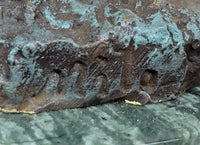 Hot Cast Bronze Young Fairy Girl Winged Angel on Green Marble